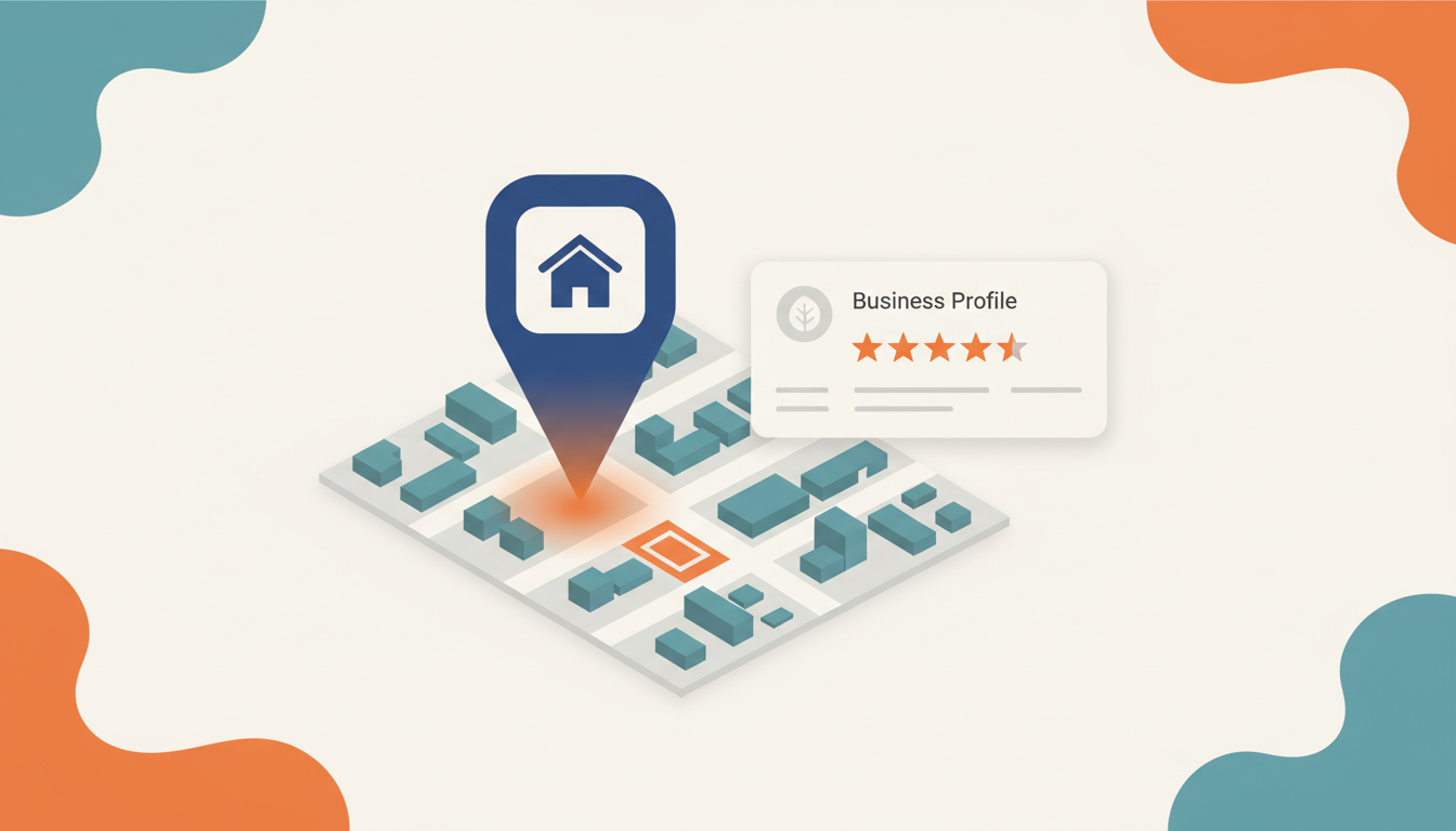 Local SEO map pin highlighting a business in Google search results